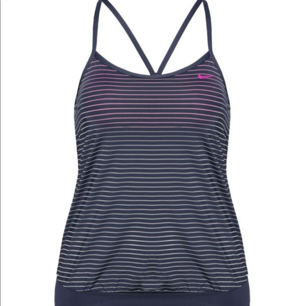 NWT Nike Womens Glow Layered Tankini Top